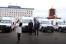 9 новых автомобилей скорой помощи прибыли в Калмыкию
