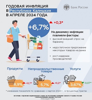 Инфляция в Калмыкии за апрель в инфографике